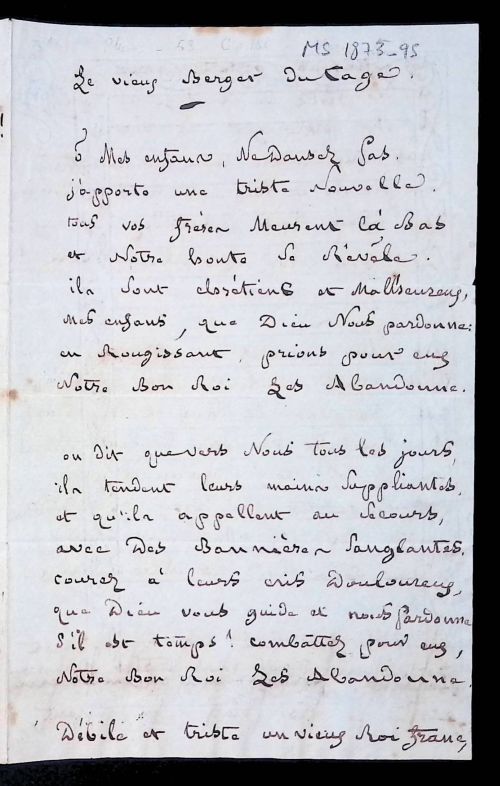 Manuscrit Ms1873-95