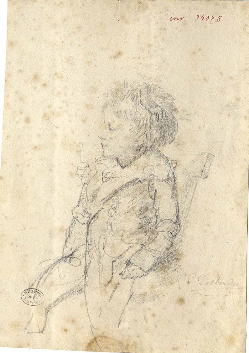 Ms 1848-65-1 Hippolyte enfant par C. Desbordes dessin